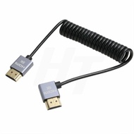 HangTon HDMI 8K 4K 60fps Cable Thin Coiled Right Angle for ATOMOS Shinobi Ninja V Portkeys BM5 FEELW