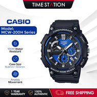 CASIO MCW-200H SERIES Fashion Analog Big Case 100m Water Resistant Date Display Men Watch Jam Tangan
