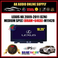 Lexus NX 2009 - 2011 [ 8Ram + 64GB ] Blu-Ray Anti Glare Screen 10.25" inch IPS+ 4G+Carplay Android P