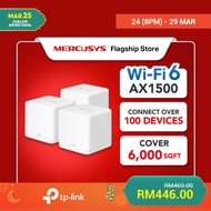Mercusys Halo H60X AX1500 Whole Home Mesh WiFi 6 System | 1500Mbps & Seamless Roaming