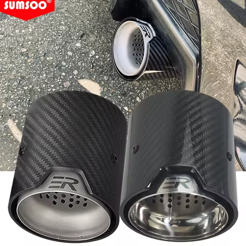 genuine SUMSOO 1PCS Glossy/matte Carbon Fiber Exhaust tip Auspuffspitze for BMW M2 M3 M4 M135i M235i