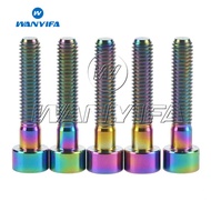 Wanyifa Titanium Bolt M6x 10 15 16 18 20 25 30 35 40 45mm hexagon socket screw with earphone cap mountain road bike 5pcs