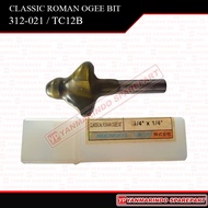 MATA Classical Roman Ogee Ogee WOOD Profile Bit Router 1/4 X 1/4 inch WOOD