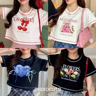 mexocute Crop Top With Colored Thread And Seam Premium Screen Printing (Chest 36" Length 16") hlo