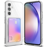 Ringke Fusion Card for Galaxy A54 5G Case Built-in Slim Card Holder Clear Hard PC Back TPU Side