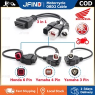Yamaha Motobike OBD2 Extension Cable 3-Pin/4-Pin, Honda 6-Pin to 16-Pin OBD2 Diagnostics Connector C