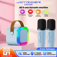 Mini Karaoke Bluetooth Speaker Wireless Microphone Portable Speaker 3D Stereo Amplifier with Two Mic