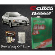 PROTON PERDANA 1995-2010 CUSCO JAPAN FULLY SYNTHETIC ENGINE OIL 5W30 SN/CF ACEA FREE WORKS ENGINEERING OIL FILTER