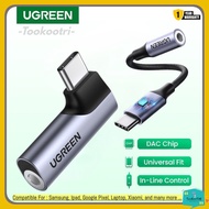 UGREEN Audio Converter Adapter DAC Chip Type C to Aux 3.5mm Earphone