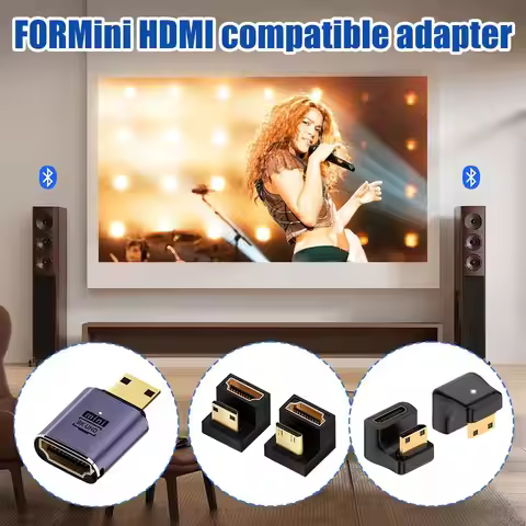 HDMI2.1 Cable Adapter mini micro hdmi to HDMI 2.1 Converter 48Gpbs 8K60HZ 4K120HZ for HDTV Projector