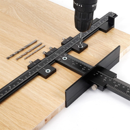 【BAI】-Aluminum Cabinet Hardware JigPunch Locator Drill GuideWood Drilling Dowelling Guide for Instal