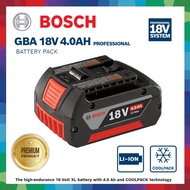Genuine BOSCH 18V BATTERY Original 4.0 AH Bateri Bosch Original Sealed GBA