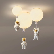 Nordic LED Ceiling Light Fixture Cartoon Astronaut Balloon Lamp For Children Nursery Room Bedroom E2