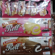 LONDON ROLL CHOCO/STRAWBERRY FLAVOUR CAKE 24 X 20GM