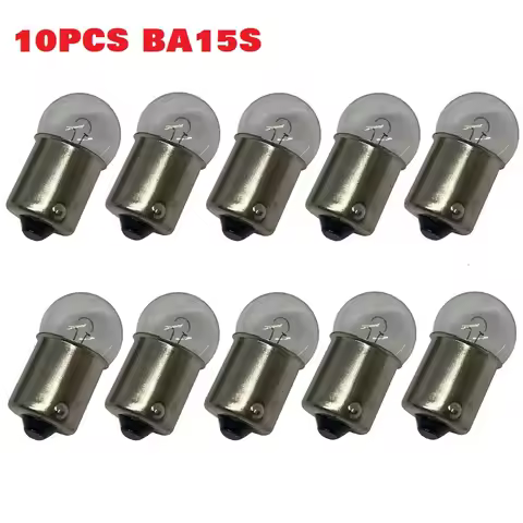 10x G18 89 R10W 12V 5W BA15S 1156 2405 Clear amber Glass Lamp Tail Signals lights Turn Bulb Auto Tru