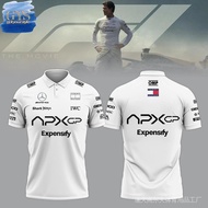 2025 Latest F1 Racing Jersey+APX GP Fleet F1 Jersey+Summer Men Women Short-Sleeved T-Shirt
