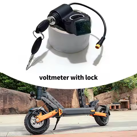 Digital Display Voltmeter with Lock & Ignition Key for KUGOO G2 Pro M4 KIRIN Xiaomi M365 E-Scooter/E