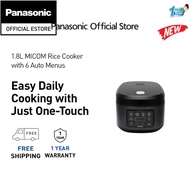 PANASONIC 1.8L MICOM RICE COOKER WITH 6 AUTO MENUS SR-DA182KSK