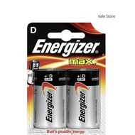 Energizer, Primary Battery, Alkaline, D, 1.5V, MAX, 2 pieces
