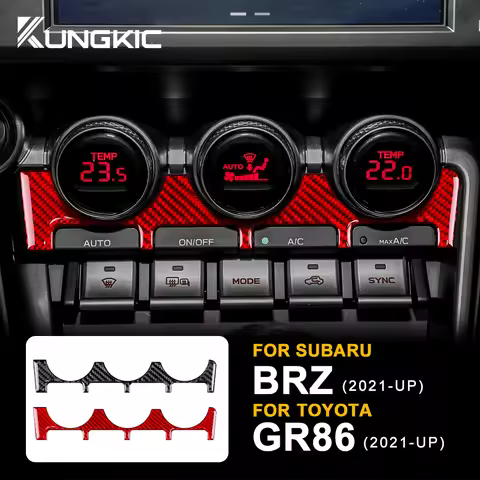 Sticker For Subaru BRZ Toyota GR86 2021 2022 2023 2024 Air Conditioning Adjustment Panel Real Carbon