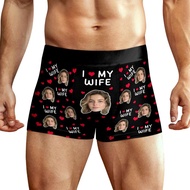Boyfriend Gift Custom Face Underwear for Him Personalized Photo Boxers Anniversary Gift for Boyfrien