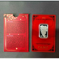 2024 PAMP 10gram Silver Dragon bar THE LUNAR LEGEND SERIES- LEGEND OF THE AZURE DRAGON.