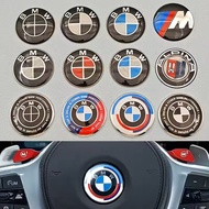 【 BMW Logo Modification Kit 】 82mm Front and Rear Logos+45mm Steering Wheel Logo Original Factory Te