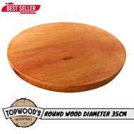 KAYU 35cm Round Wood Plank