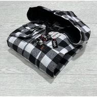 KEMEJA Hoodie shirt / hoodie shirt size M XL / men's shirt / flannel hoodie shirt / flannel shirt / 