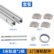 Sliding Door Rail No Groove Installation Show Cabinet Buffering Use