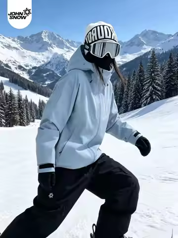 2026John Snow Unisex 3L Hard Shell Ski Jacket Fully Taped Waterproof Windproof Winter Snowboard Top