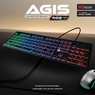 Neolution E-Sport Gaming Keyboard Agis คีย์บอร์ดเกมมิ่ง คีย์บอร์ดเล่นเกมส์ มีไฟ กันน้ำได้