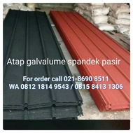 Unik Atap Spandek pasir 0.35 mm x 6 m - Atap spandek pasir warna Murah