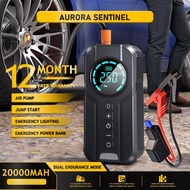 20000Mah Multi-function 4 in 1 Car Jump Starter pump tyre and jumper Car Power Bank Starter powerban