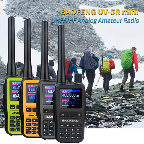 Walkie Talkie Baofeng UV-5R Mini VHF UHF Dual Band TX & RX Multi-band Receive Air Band Vox Amateur M