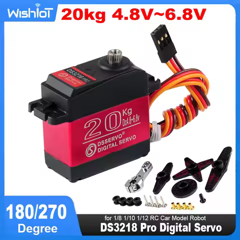 DS3218 Pro Digital Servo 20KG 180/270 Degree High Speed Dsservo IP66 Waterproof Baja Metal Gear 25T 