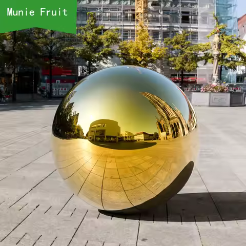 Dia 19-300mm 304 Stainless Steel Hollow Ball Golden Mirror Surface Round Ball Stainless Steel Large 