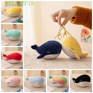 VELANEPIS Plush Whale Keychain, Simulation Collection Animal Whale Small Pendant, Cute Fluffy Ins Ca