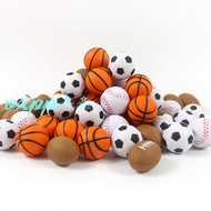 [Hot V] 5pcs 4cm Funny Bouncy Ball Football Basketball Rugby Tennis Balls Sports Parti Favors Kids B