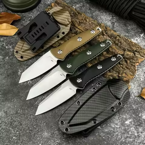 High-quality 93M Sheathed Tactical Knife with 8Cr13Mov Steel Blade Anti-slip Handle Multi-functional