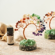 O'Pretty 歐沛媞 招財好運樹【七彩水晶樹+真正薰衣草草本精油(5ml)】附精美禮盒