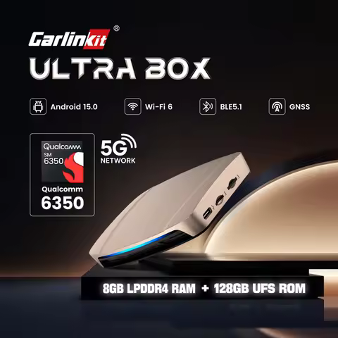 CarlinKit Ultra1 Android 15.0 Tv Box 5G CarPlay Wireless Android Auto Wireless Adapter Support Youtu