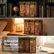 Miniature House Building Kit Vintage Miniature Building Kit  Book Nook Cozy 3D Wooden Puzzle Immersi