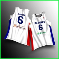 △ ∴ ╮ GILAS PILIPINAS 2022 | JORDAN CLARKSON #6 WHITE JERSEY | PBA GILAS JERSEY | FULL SUBLIMATION