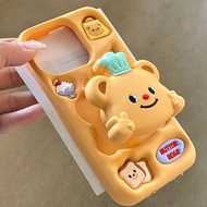 卡通黄油小熊苹果16pro Max手机壳iPhone14一体立体手机壳防摔Cartoon Butter Bear Apple 16pro M20251022