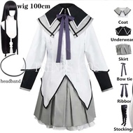 ZH【 Ready Stock】Anime Akemi Homura Cosplay Costume Fighting Uniform Stockings  Akemi Homura Outfits