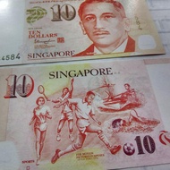 SOUVENIR SEMI GLOSSY 10 DOLLAR SINGAPURA
