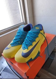 NIKE KD VI KD6 AIR ZOOM 籃球鞋黃綠藍配色香蕉599424-700