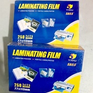 Plastic laminated paper size A3, A4, A5, A6, medium size 80mic 100 sheets/1 set