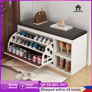 Wooden shoe rack shoe cabinet shoe bench with cushioned shoe storage cabinet shoe bench